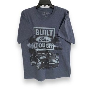 FORD Ford Built Tough Short Sleeve T-Shirt Heather Blue Size L